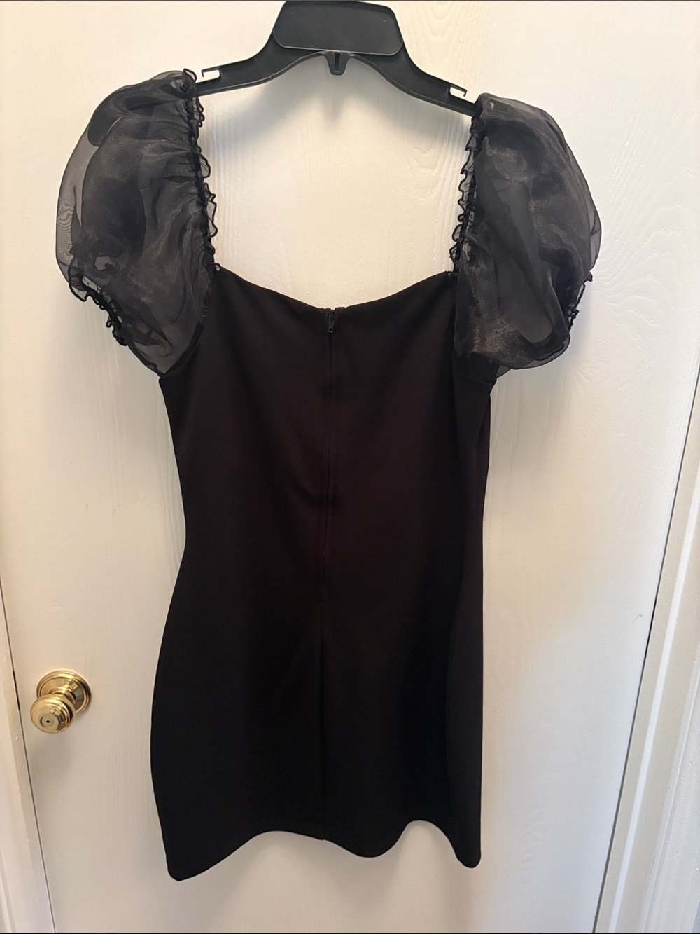 Black Ruffled Sleeve Dress - Picture 5 of 6